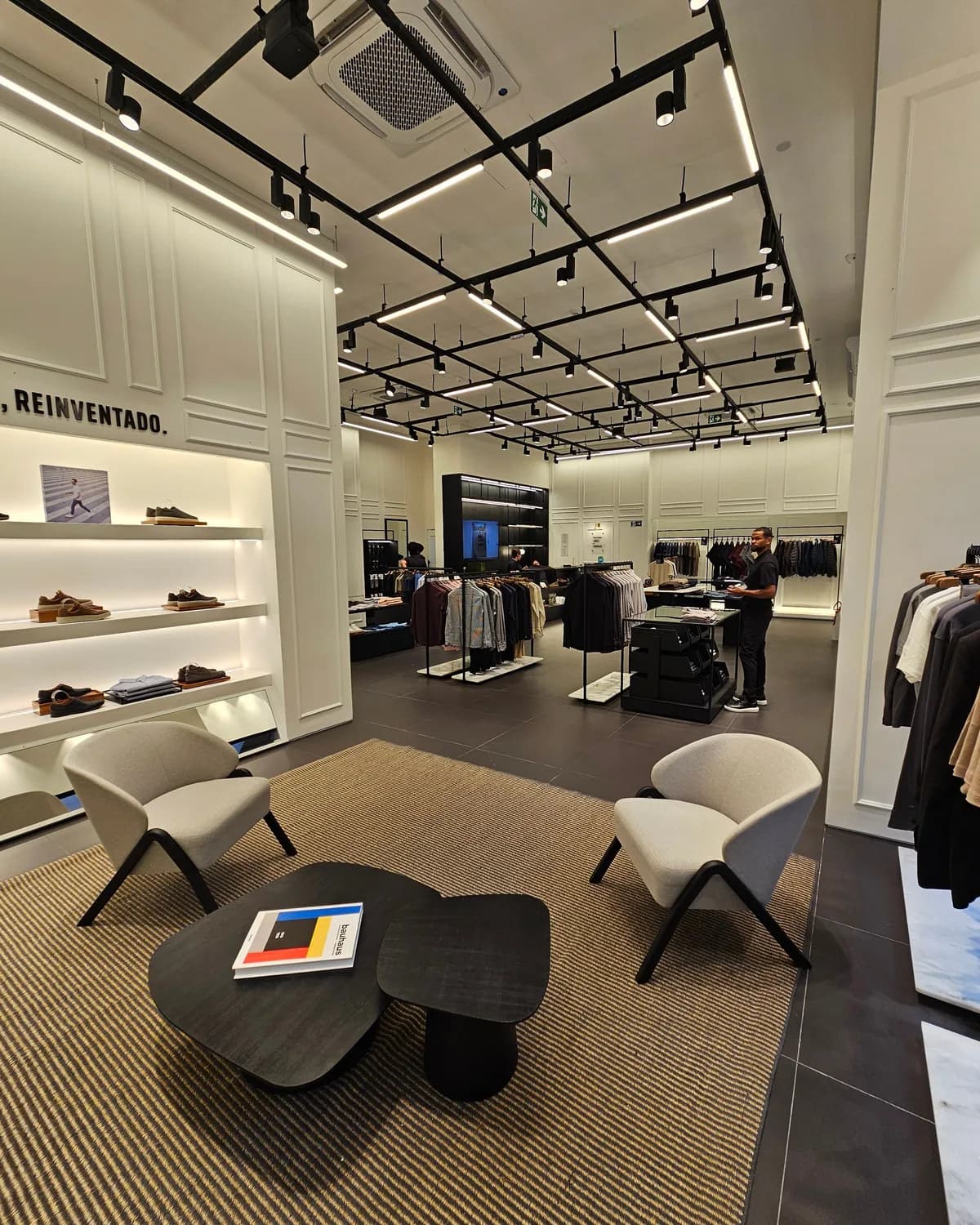 Modern retail interior with display fixtures